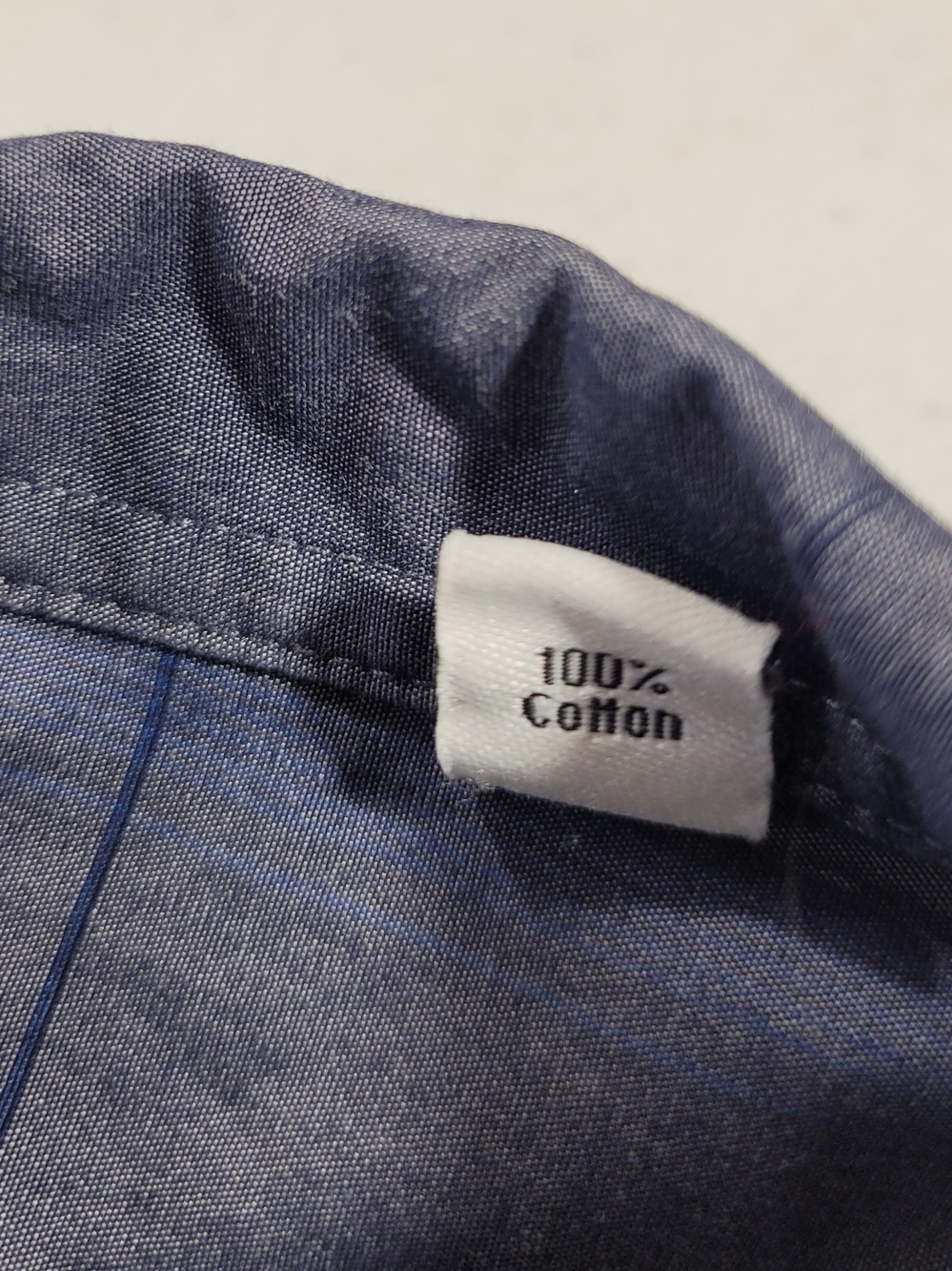 Calvin Klein Gray and Blue Plaid Long-Sleeve Button-Down Shirt - Picture 5 of 5